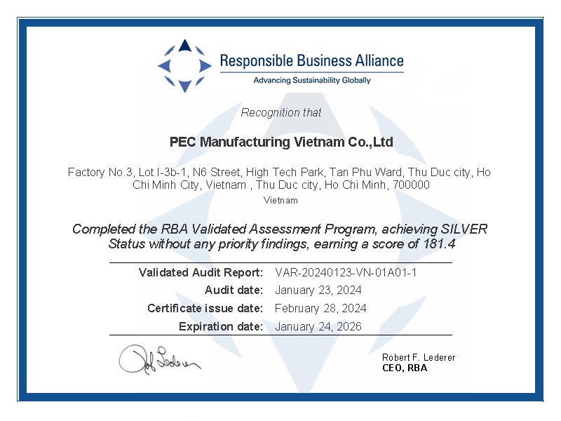 RBA Certificate 1